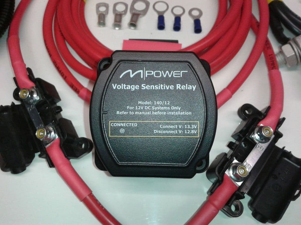 9mtr Split Charge Relay Kit 12V 140a M-Power VSR System ...